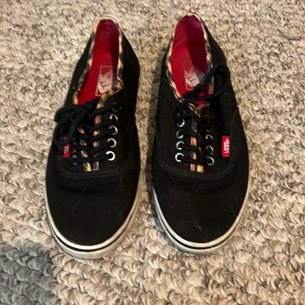 Black cheetah vans